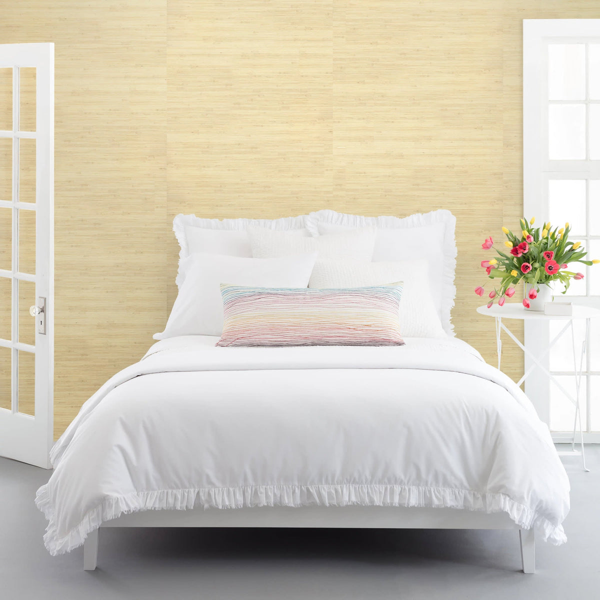 Fiji Grasscloth Wallpaper | Cream