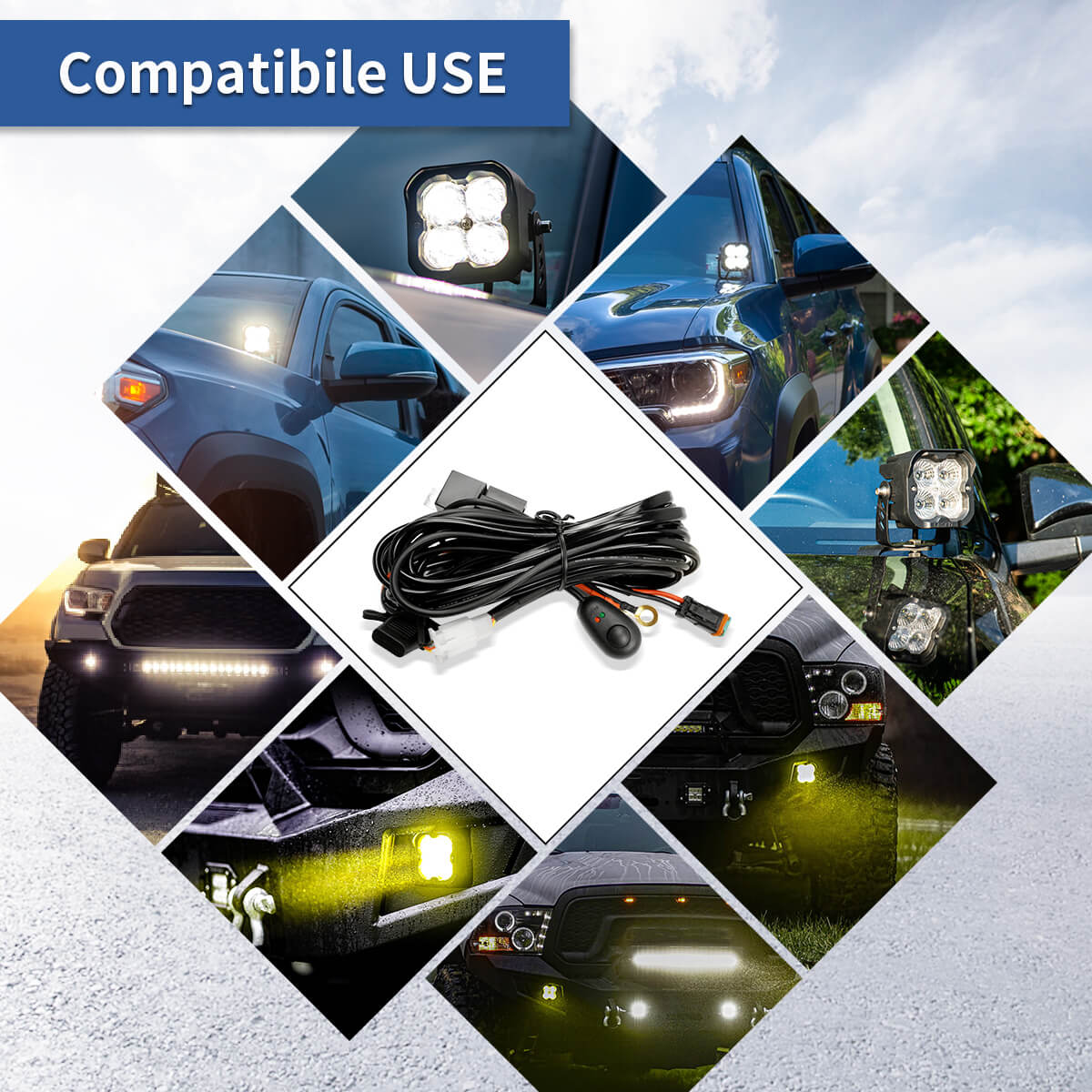 Fit For Toyota Tacoma Off Road Lights LED Light Bars Auxiliary Lights