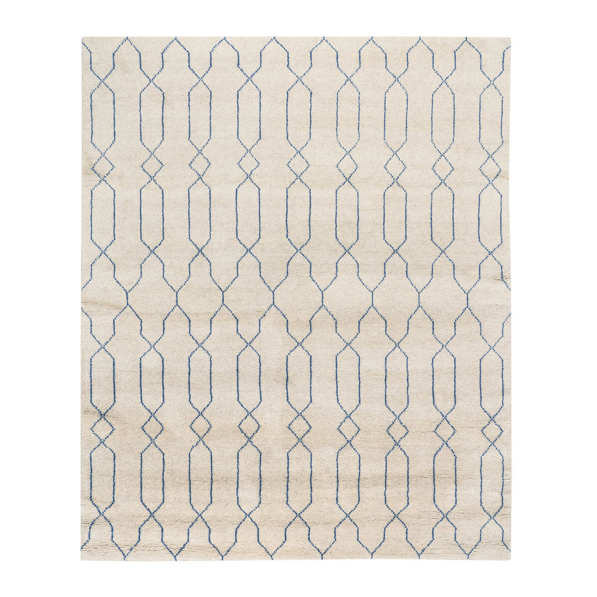 Massena Hand Knotted Wool Rug | Blue