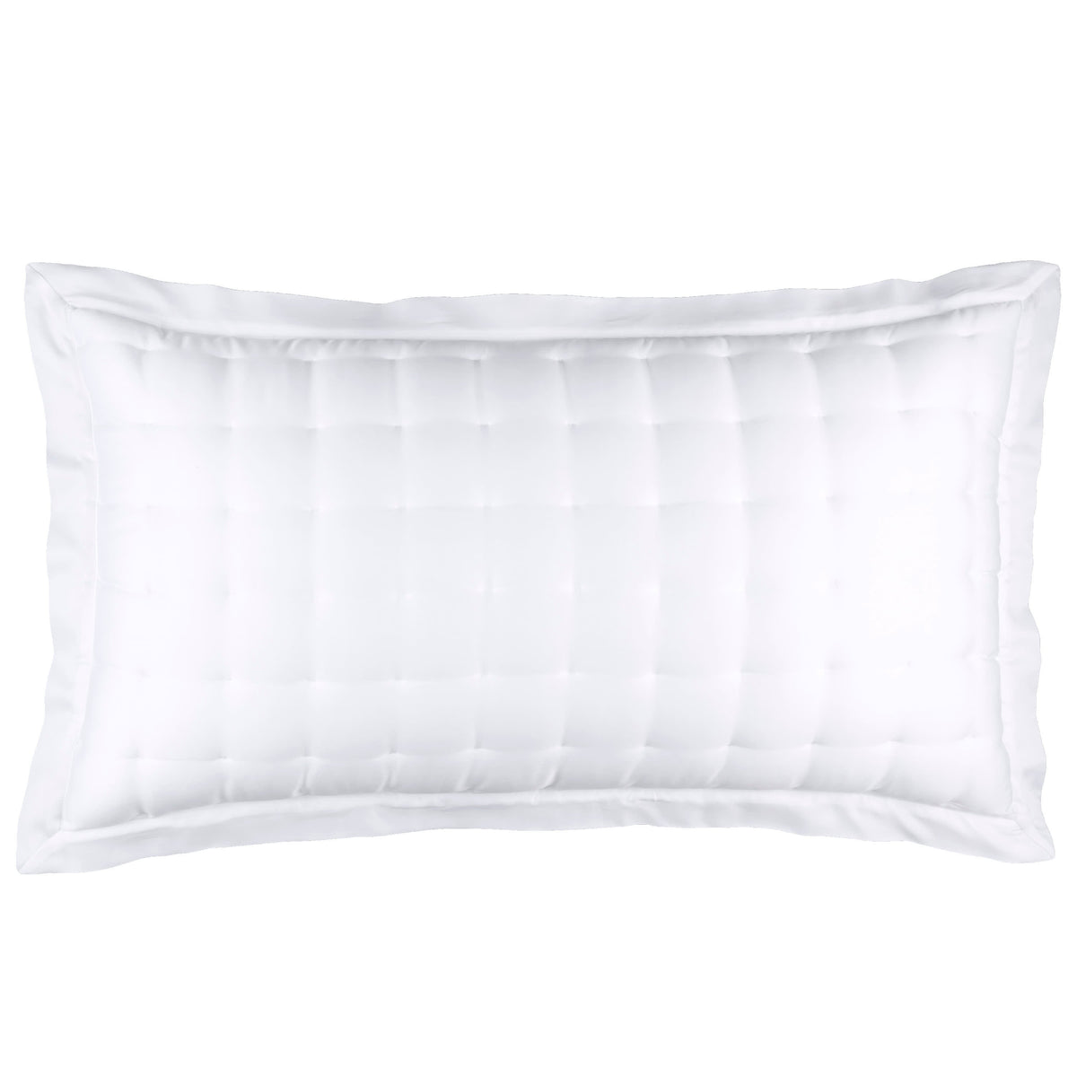 Silken Solid Puff Sham | White