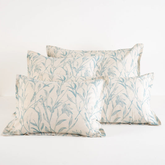 Margot Linen Sham | Pewter Blue