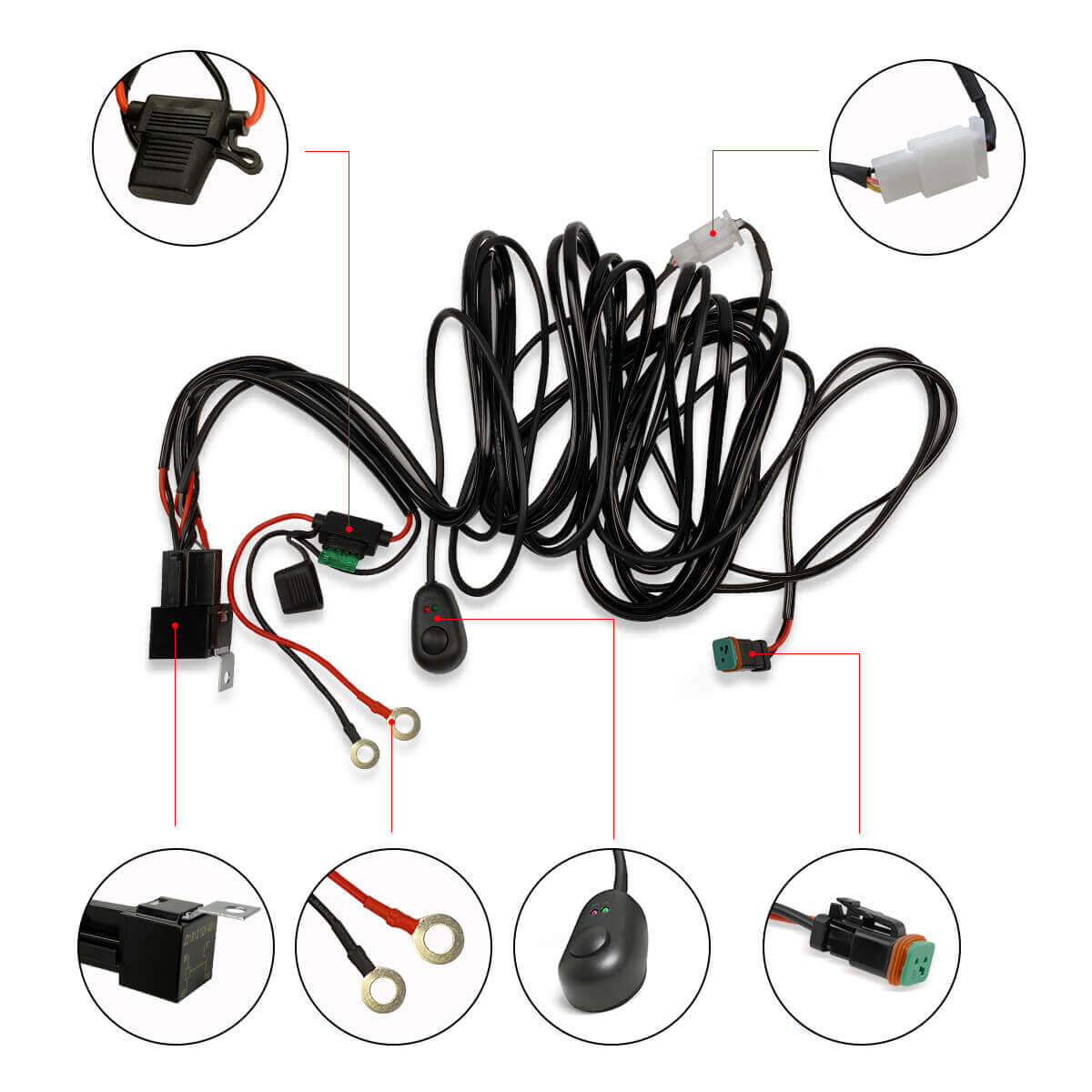 12 Inch Off-Road LED Light Bars Combo Flood Spot Single Row - LASFIT