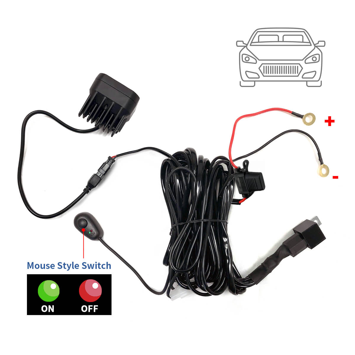 22 Inch Off-Road LED Light Bars Bumper Grille Combo Flood Spot Single Row - LASFIT