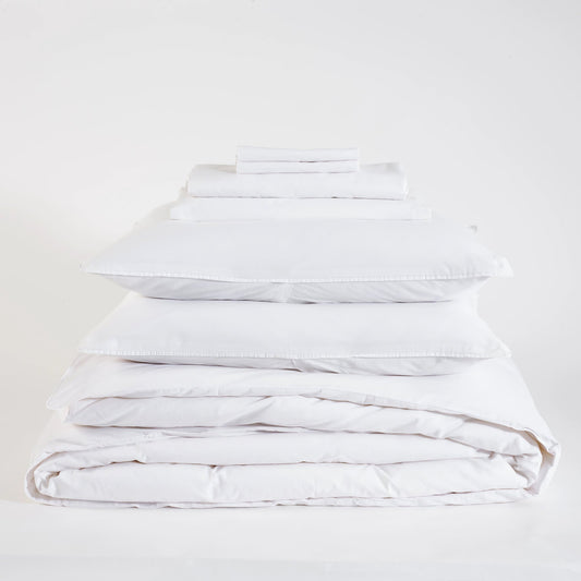 Essential Percale White Core Bedding Bundle | None