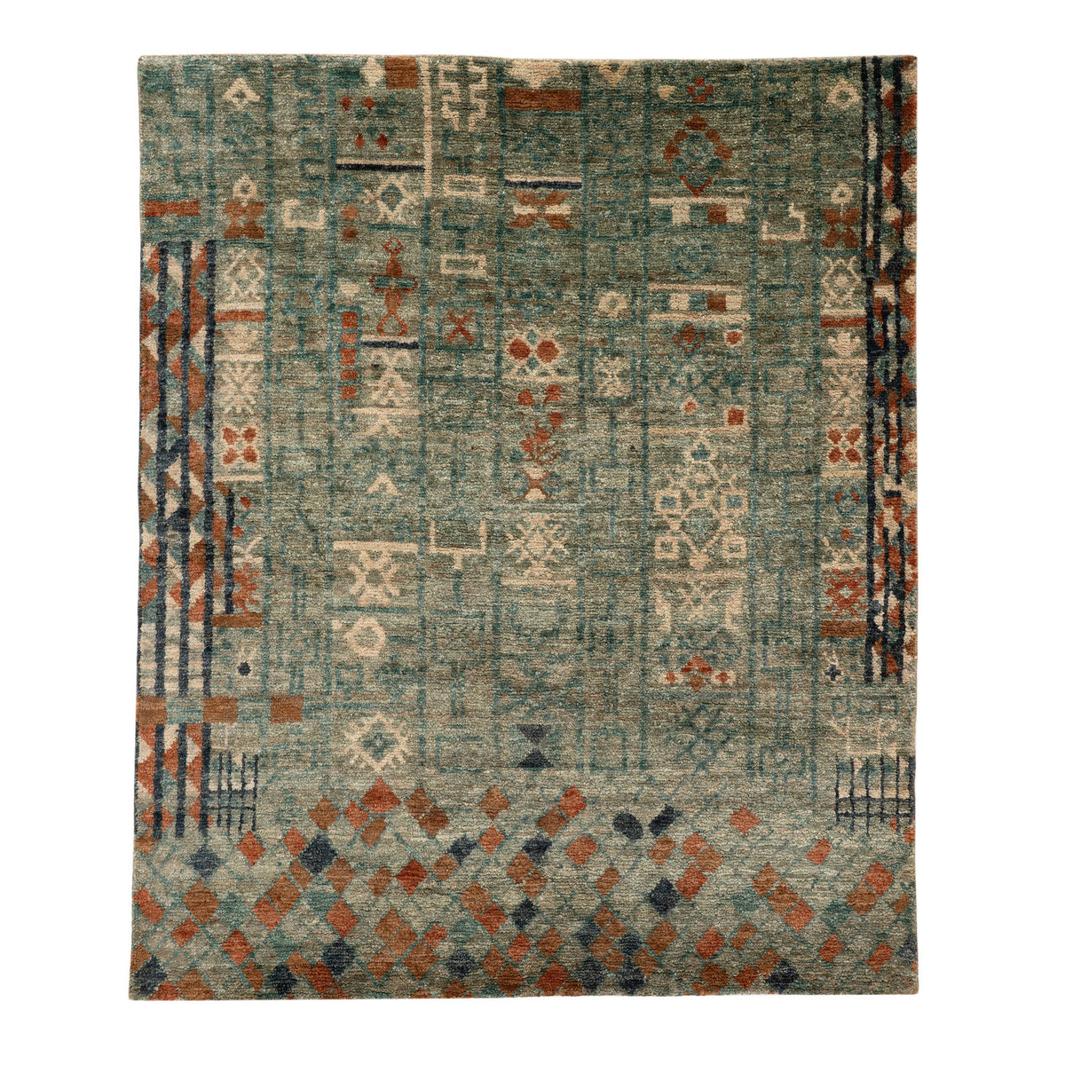 Pastiche Hand Knotted Jute Rug | Multi