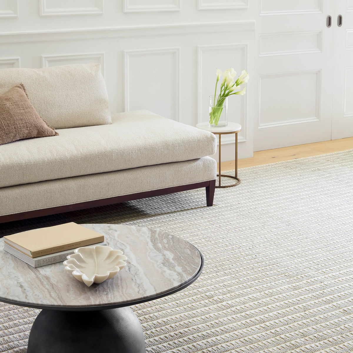 Whitby Hand Knotted Wool Rug | Grey