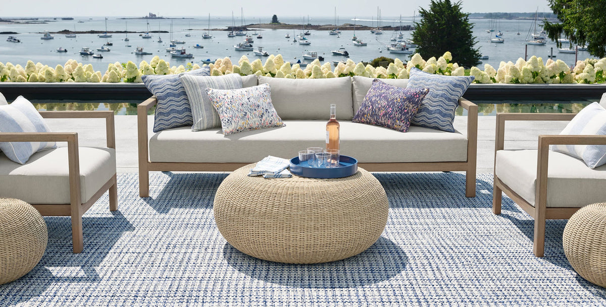 Lilian Decorative Indoor/Outdoor Pillow Cover | Navy