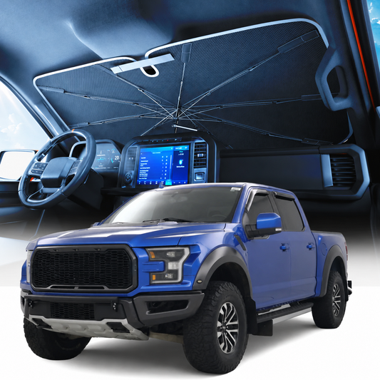 Weektic Windshield Sun Shade Umbrella for 2015-2026 Ford F-150/F-150 Lightning/F-250/F-350
