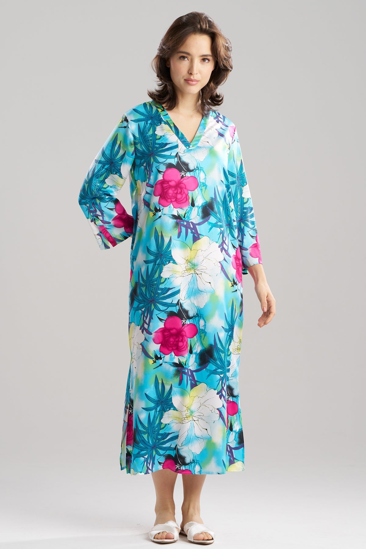 Viva Printed Satin Caftan