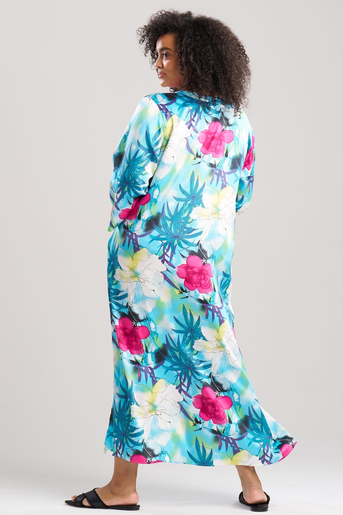 Viva Printed Satin Caftan