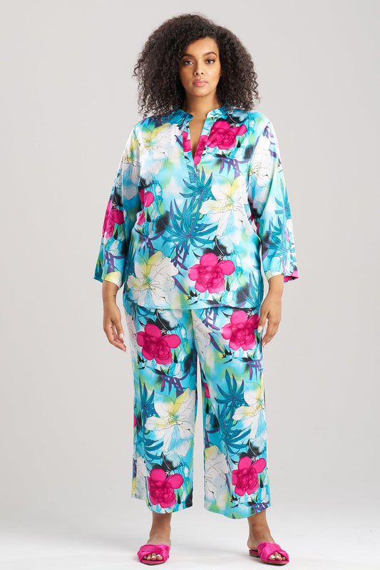 Viva Printed Satin Mandarin PJ Set