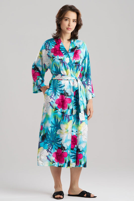 Viva Printed Satin Robe
