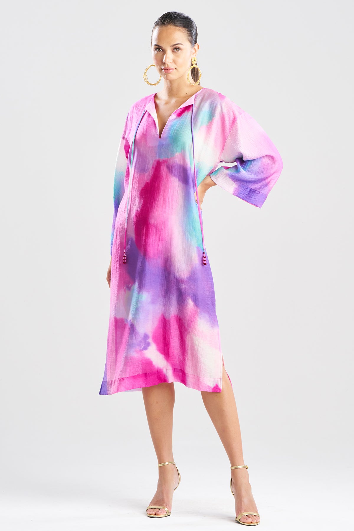 Watercolor Sheer Texture Caftan