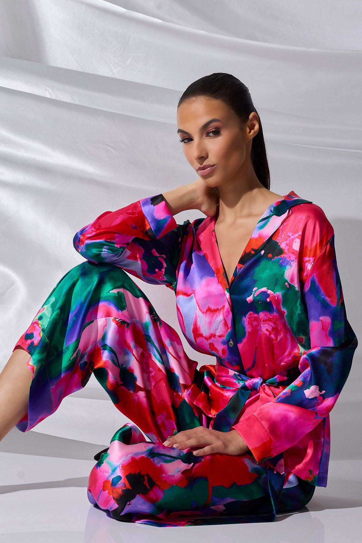 Wild Opal Silk PJ Set
