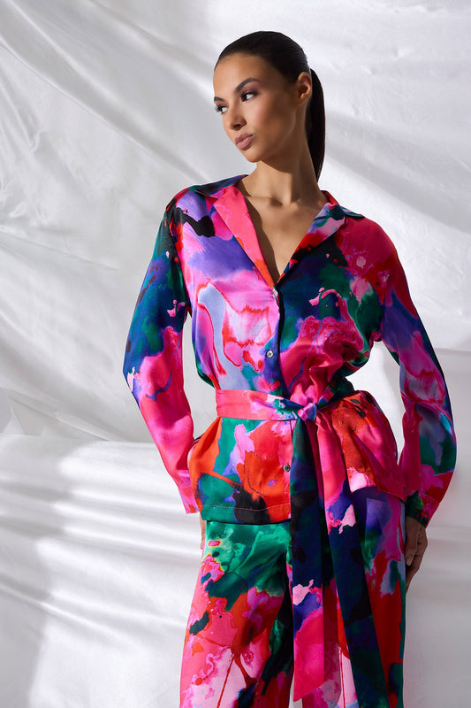Wild Opal Silk PJ Set