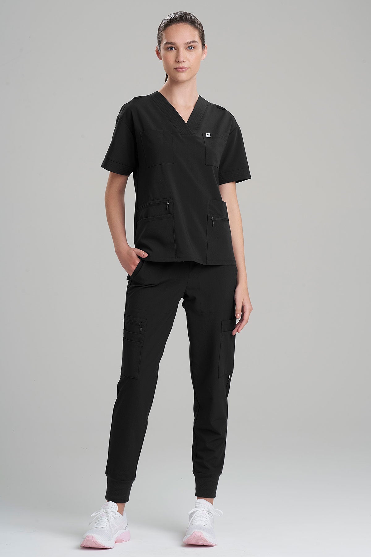 Women's 8-Pocket V-Neck Scrub Top